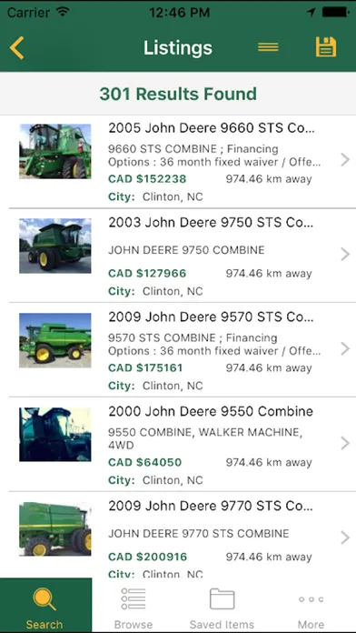Capturas de pantalla de Farms.com Used Farm Equipment