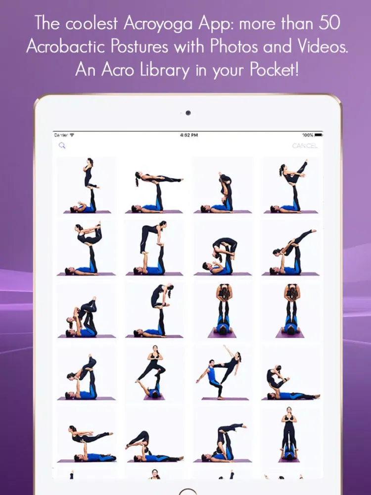 Скриншоты Acroyoga Guide - A visual guide with videos for acroyoga and yoga lovers. iPad 