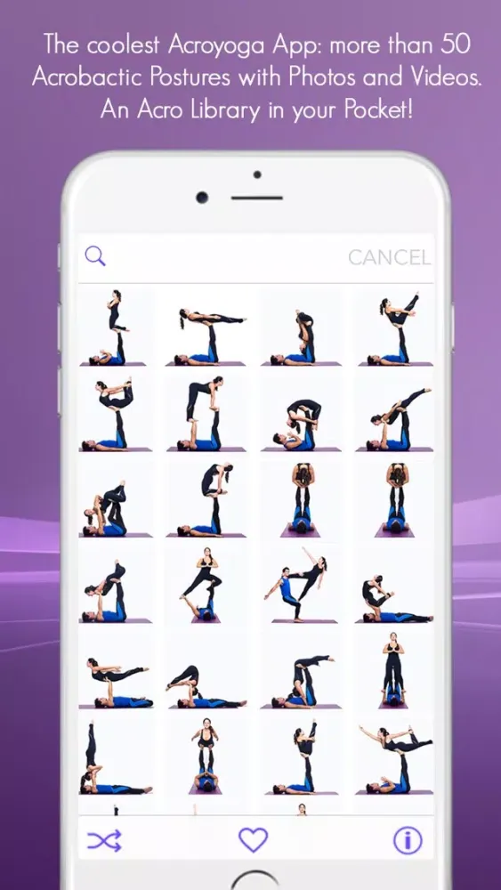 Скриншоты Acroyoga Guide - A visual guide with videos for acroyoga and yoga lovers.