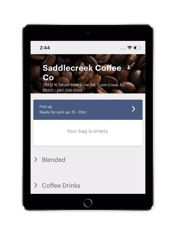 Saddlecreek Coffee Co. iPad 应用截图