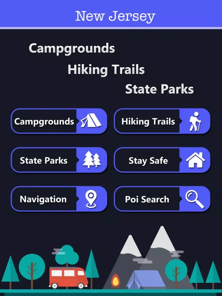 Tangkapan skrin New Jersey Camping&State Parks iPad 