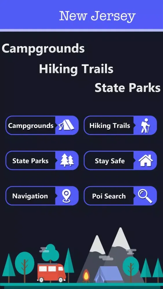 Tangkapan skrin New Jersey Camping&State Parks