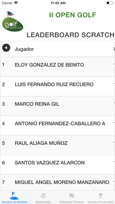 Capturas de tela do Veo Golf Live Scoring