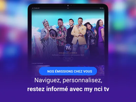 Tangkapan layar My NCI TV iPad 