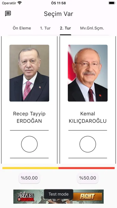 Tangkapan skrin Seçim Var