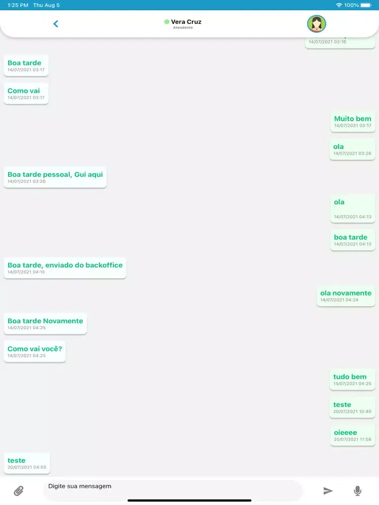 Tangkapan layar Vera Cruz Cuidado Integrado iPad 