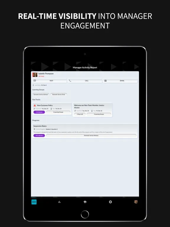 Tangkapan layar RideReels iPad 
