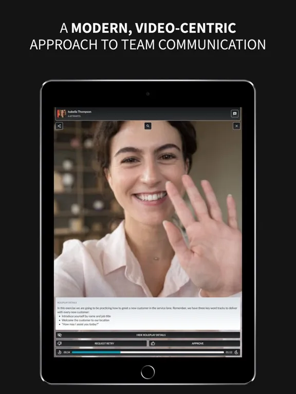 Tangkapan layar RideReels iPad 