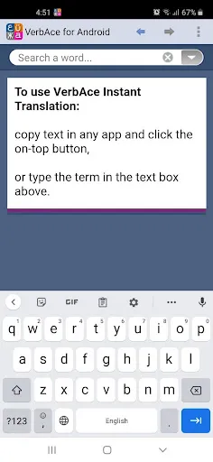 VerbAce Arabic-Eng Dictionary Screenshots