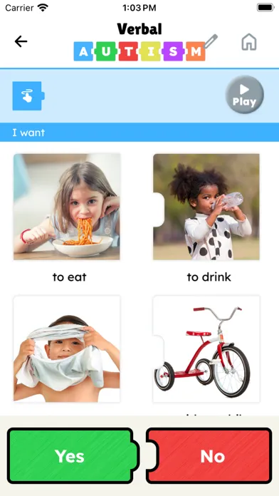 Ảnh chụp màn hình của Verbal AUTISM Plus