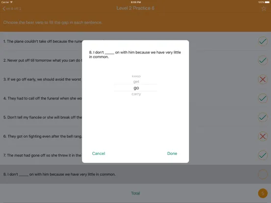 VerbBusters Phrasal Verbs iPad  スクリーンショット