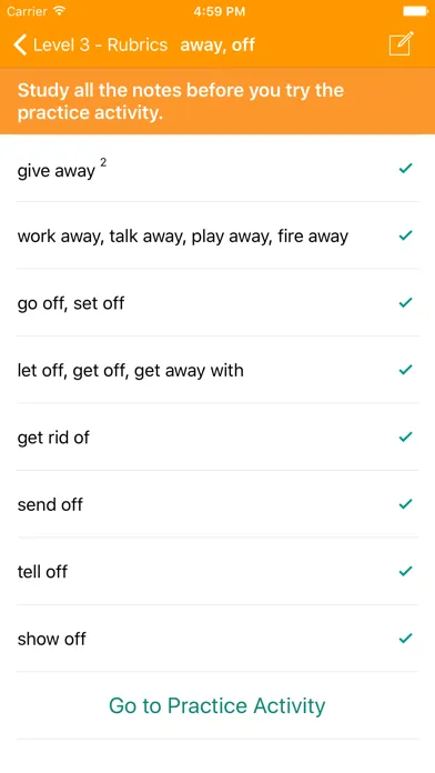 VerbBusters Phrasal Verbs スクリーンショット