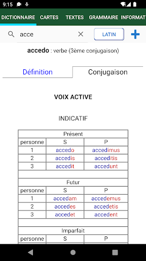 Tabula : Dictionnaire latin Screenshots2