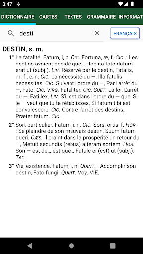 Tabula : Dictionnaire latin Screenshots3
