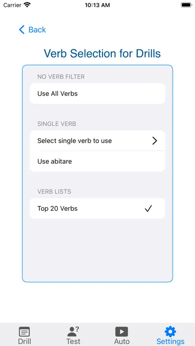 Verbi - Italian Verb Trainer स्क्रीनशॉट