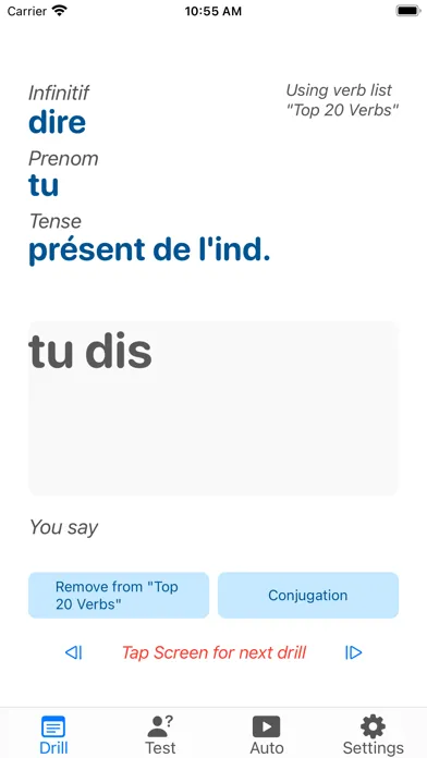 Скриншоты Verbes - French Verb Trainer