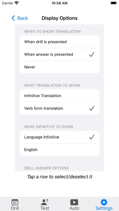 Скриншоты Verbes - French Verb Trainer