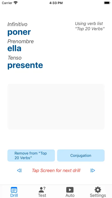 ภาพหน้าจอของ Verbos - Spanish Verb Trainer