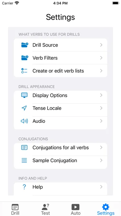 ภาพหน้าจอของ Verbos - Spanish Verb Trainer