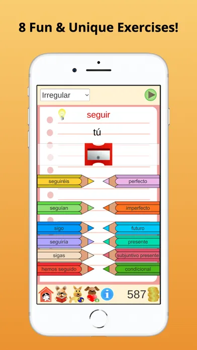 Verb Conjugations Spanish Screenshots