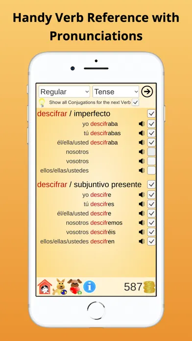 Verb Conjugations Spanish Screenshots