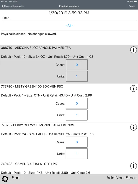 Capitol Dist Easy Order iPad  স্ক্রিনশট