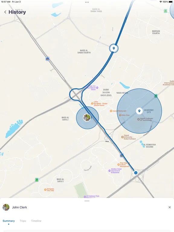 ภาพหน้าจอของ WebHR eTrack iPad 