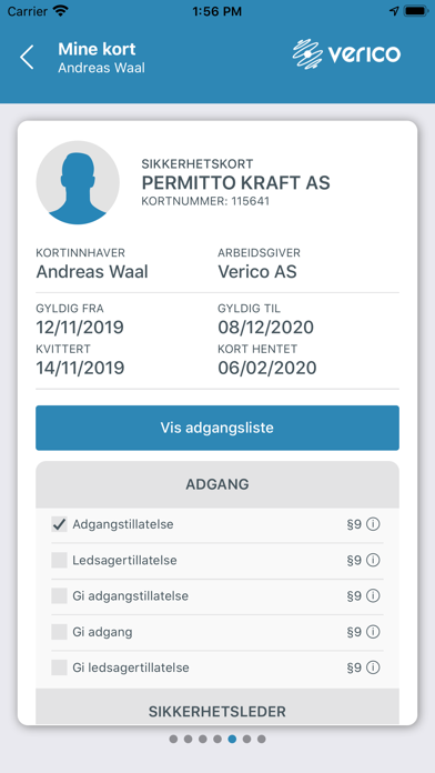 Screenshot di permitto