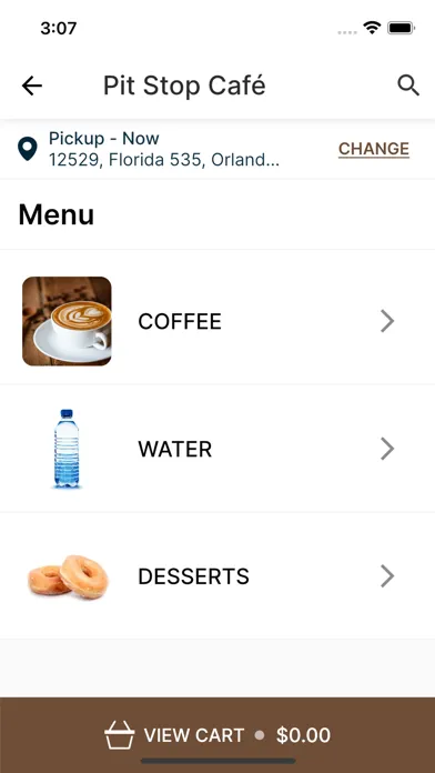 Verifone Pitstop Cafe App سکرین شاٹس