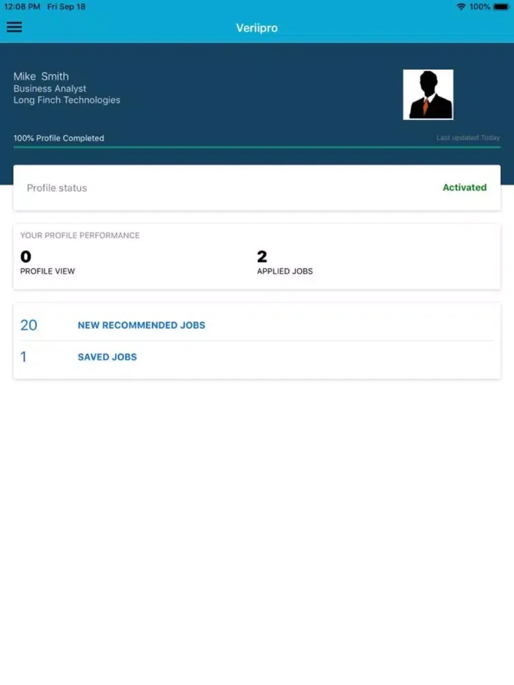 VeriiPro Job Search & Career iPad  سکرین شاٹس