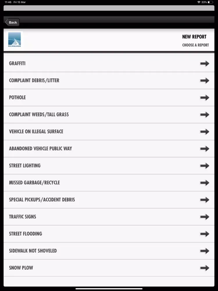 Tangkapan skrin MKE Mobile iPad 
