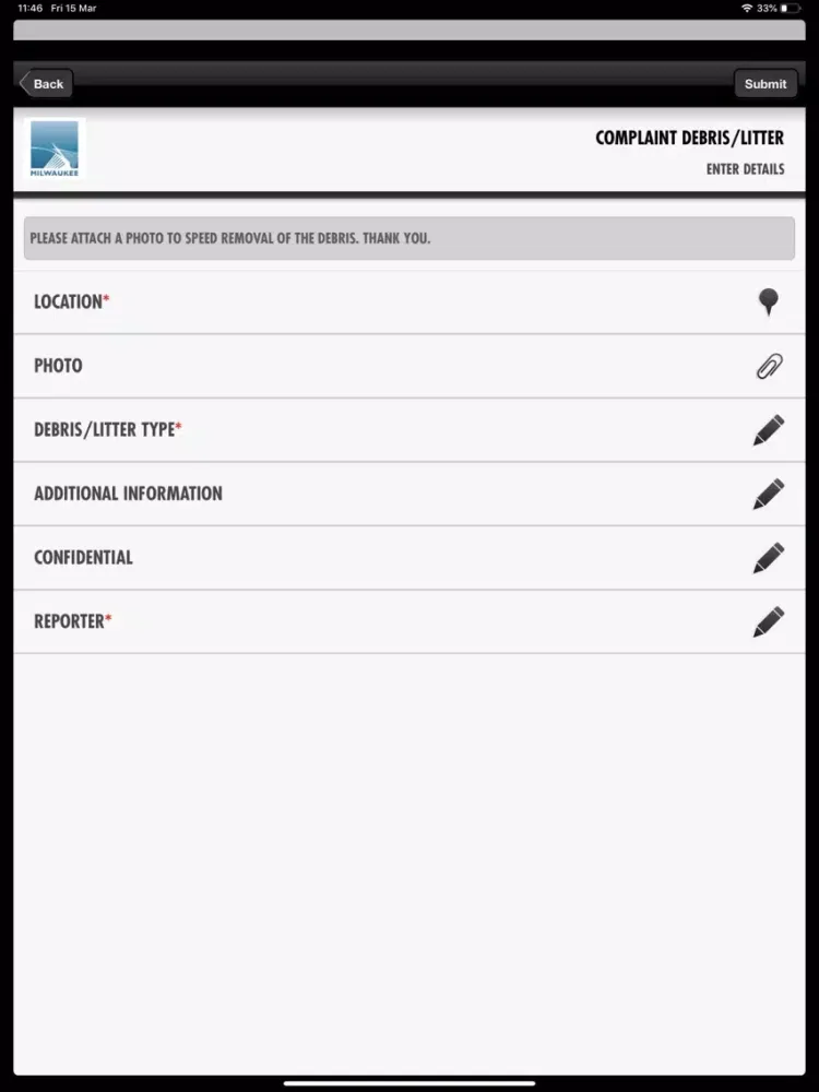 Tangkapan skrin MKE Mobile iPad 
