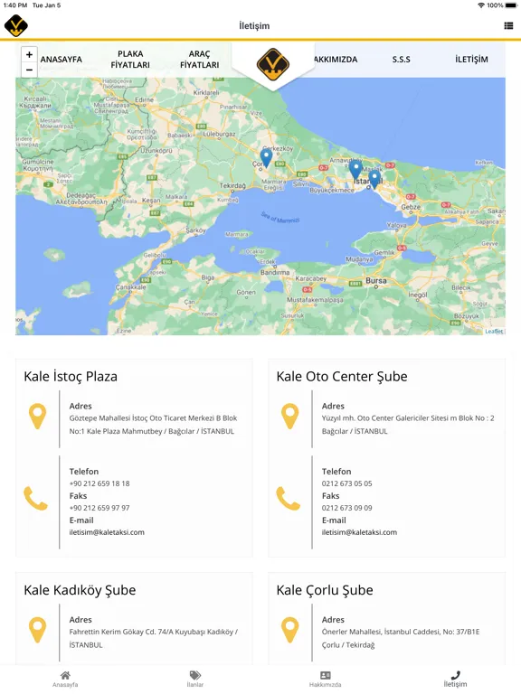 Kale Taksi iPad  스크린샷