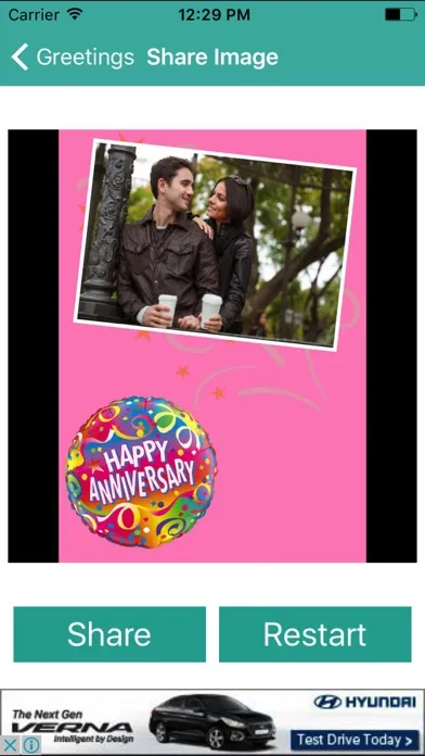 Anniversary Wishes Card Maker স্ক্রিনশট