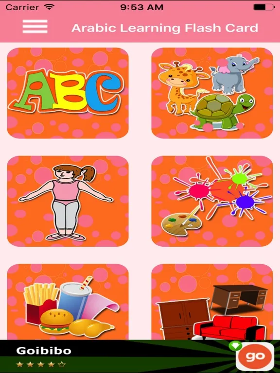 Скриншоты Arabic Learning Flash Card iPad 