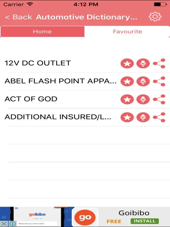 Automotive Dictionary - Concepts Terms iPad Screenshots