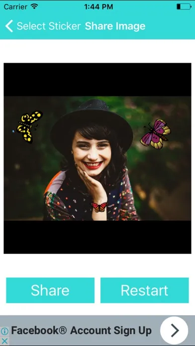 Beautiful Butterflies Pictures Stickers On Photo Screenshots