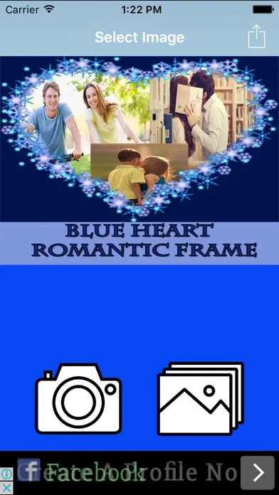 Tangkapan layar Blue Heart  Romantic Photo Frame