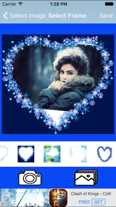 Tangkapan layar Blue Heart  Romantic Photo Frame
