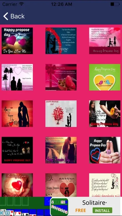 Capturas de pantalla de Happy Propose Day Messages,Free Wishes And Images