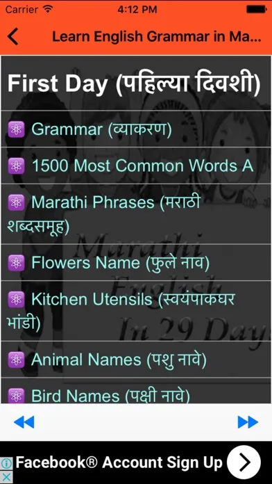 Learn English Grammar in Marathi Screenshots