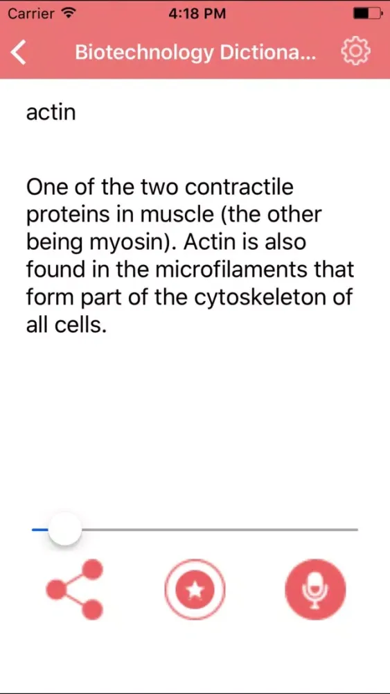 Tangkapan skrin Biotechnology Dictionary - Concepts Terms