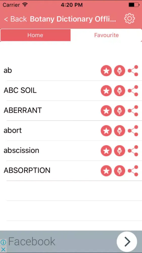 Tangkapan layar Botany Dictionary - Definitions Terms