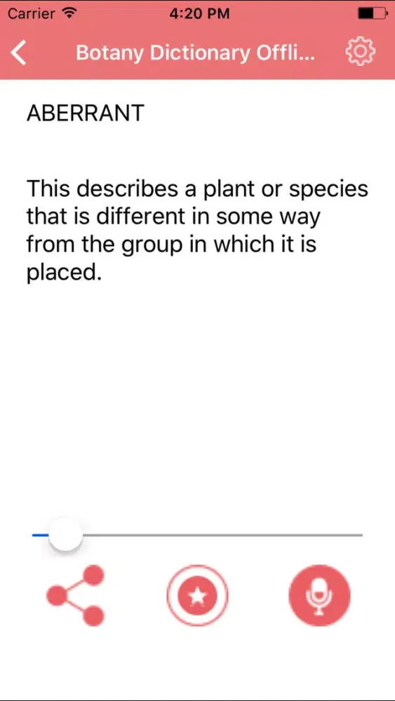 Tangkapan layar Botany Dictionary - Definitions Terms