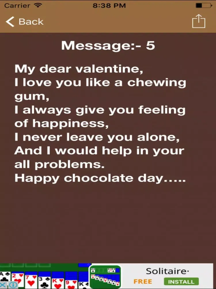 Happy Chocolate Day Messages,Greetings And Images iPad  Screenshots
