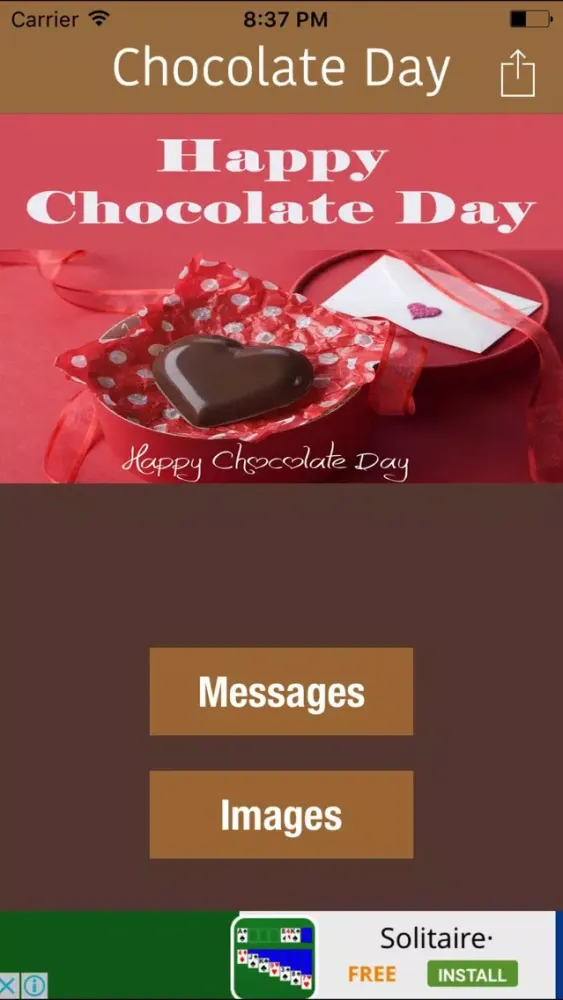 Happy Chocolate Day Messages,Greetings And Images Screenshots