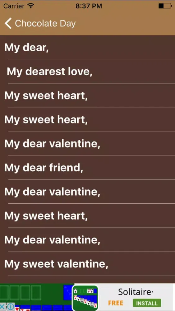 Happy Chocolate Day Messages,Greetings And Images Screenshots