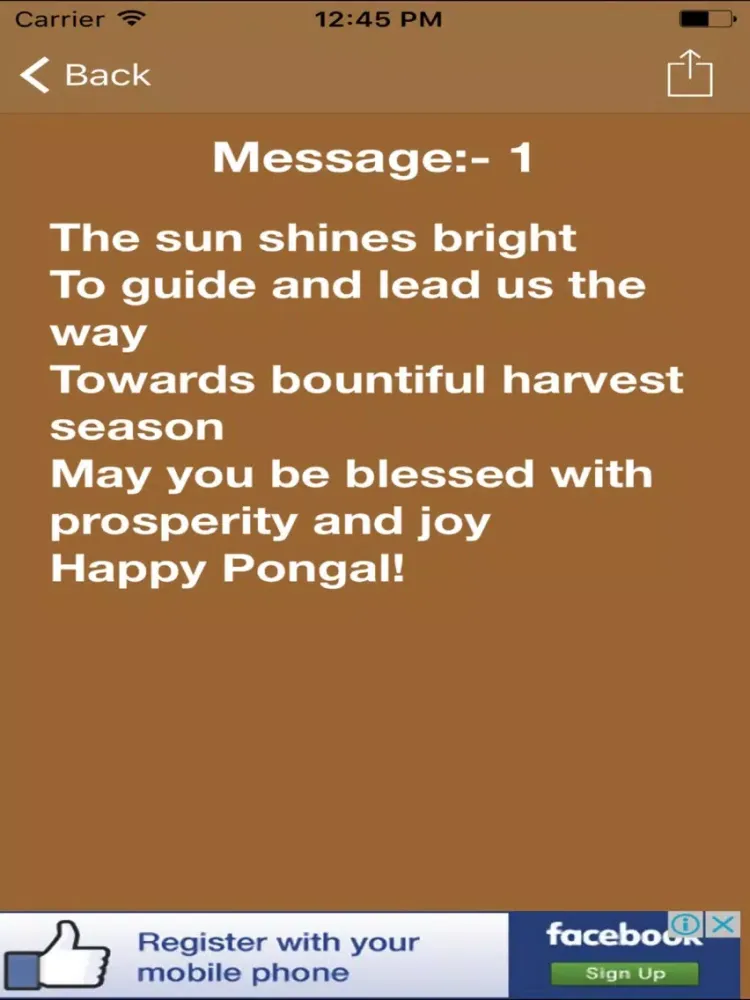 Tangkapan layar Happy Pongal Greetings And Messages iPad 