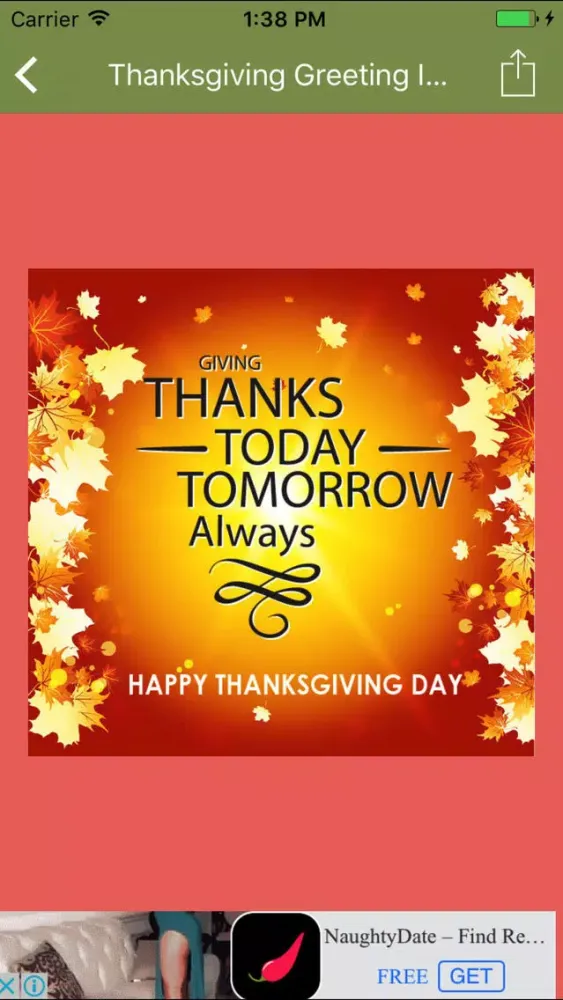 Thanksgiving Greeting Images and Messages Screenshots