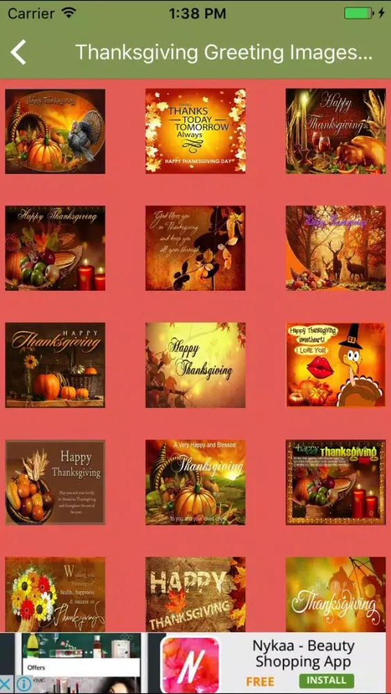 Thanksgiving Greeting Images and Messages Screenshots